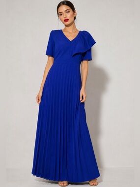 Maje Dress‎ Cobalt Blue Maxi Long Size Medium